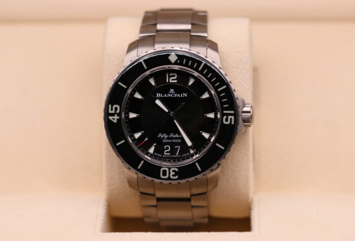 Blancpain Fifty Fathoms Grande Date Black Dial 5050-12B30-B52A – Box & Papers
