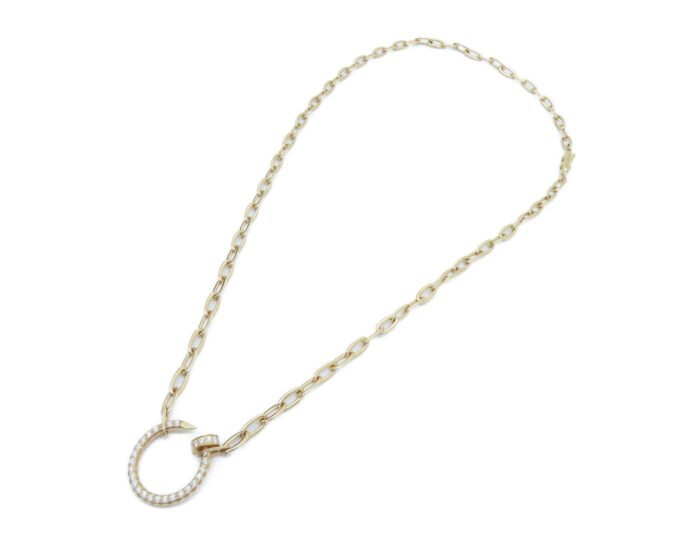 Cartier Just Un Clou Cartier Diamond Necklace 18K Pink Gold